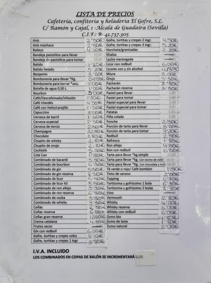 Menu Cafeteria El Gofre-1